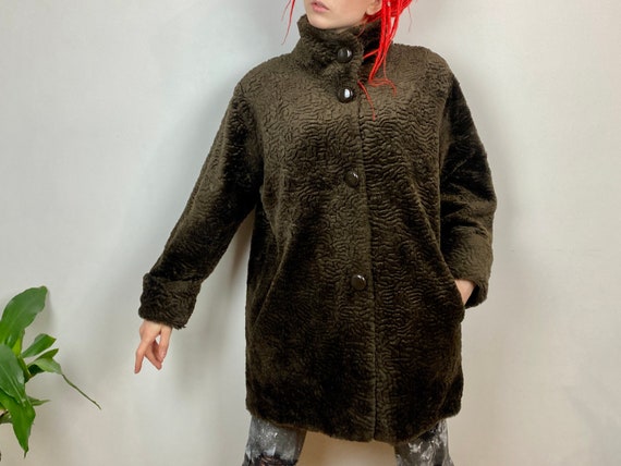Vegan fur teddy Bear coat vintage from ZE ZE, ove… - image 2
