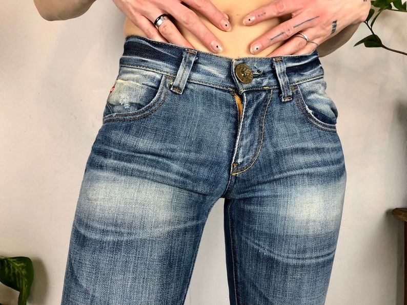 Miss Sixty Jeans Denim Skinny Low Rise Blue Jeans, 2000s, Low Rise