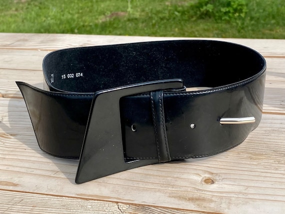 Men's Black Leather Belt - Made in France