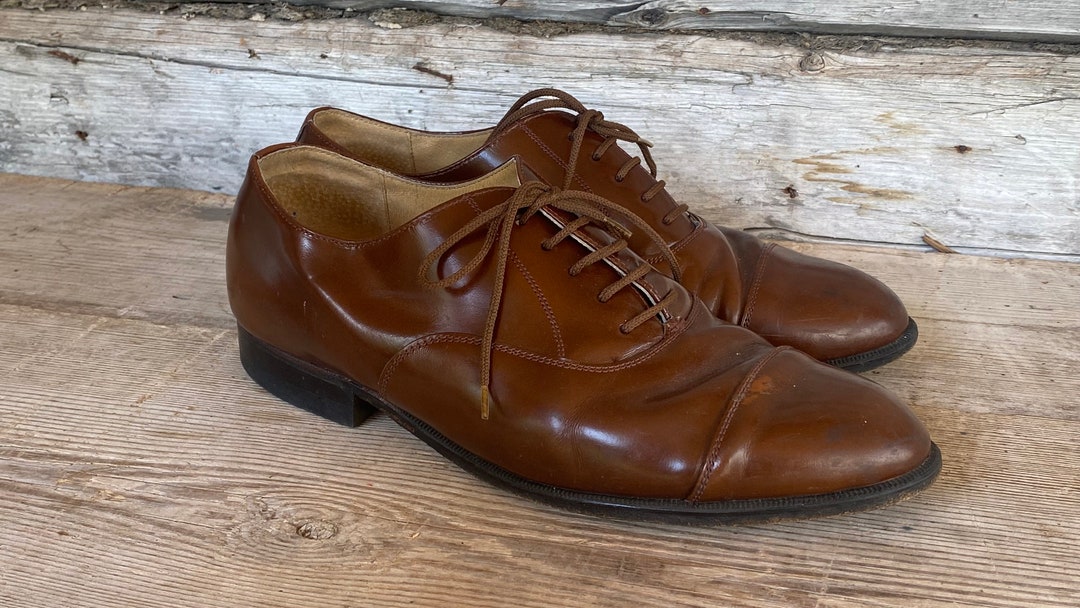 Vintage Brown Leather Dress Shoes TYCOONS Size
