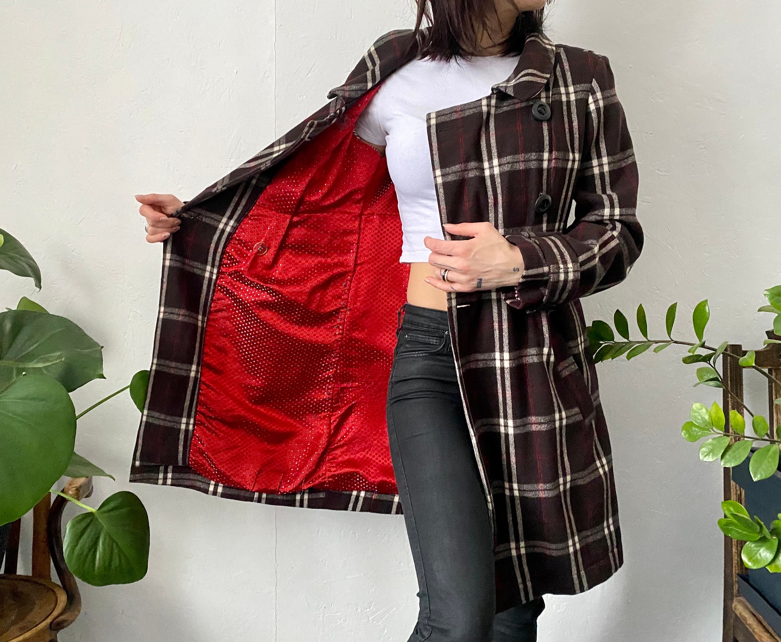 Long womens wool military coat