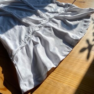 White FILA tank top white athletic ruffle girly lolita style, size US S/7