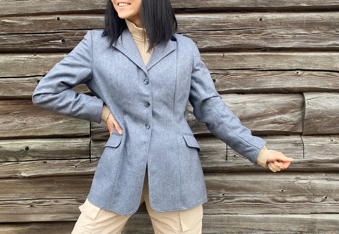 Blazer Vintage En Laine Pour L'Équitation - Taille S/M - Vêtement Cavalier