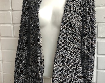 Vintage Chanel Style Blazer, Malene Birger Gray Jacket, Size 40