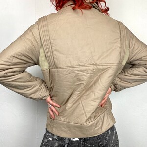 Vintage jacket from LUHTA 80s, vintage zipper jacket warm, cosmic vibe , armpit ventilation, windbreaker beige jacket, size S/M image 8