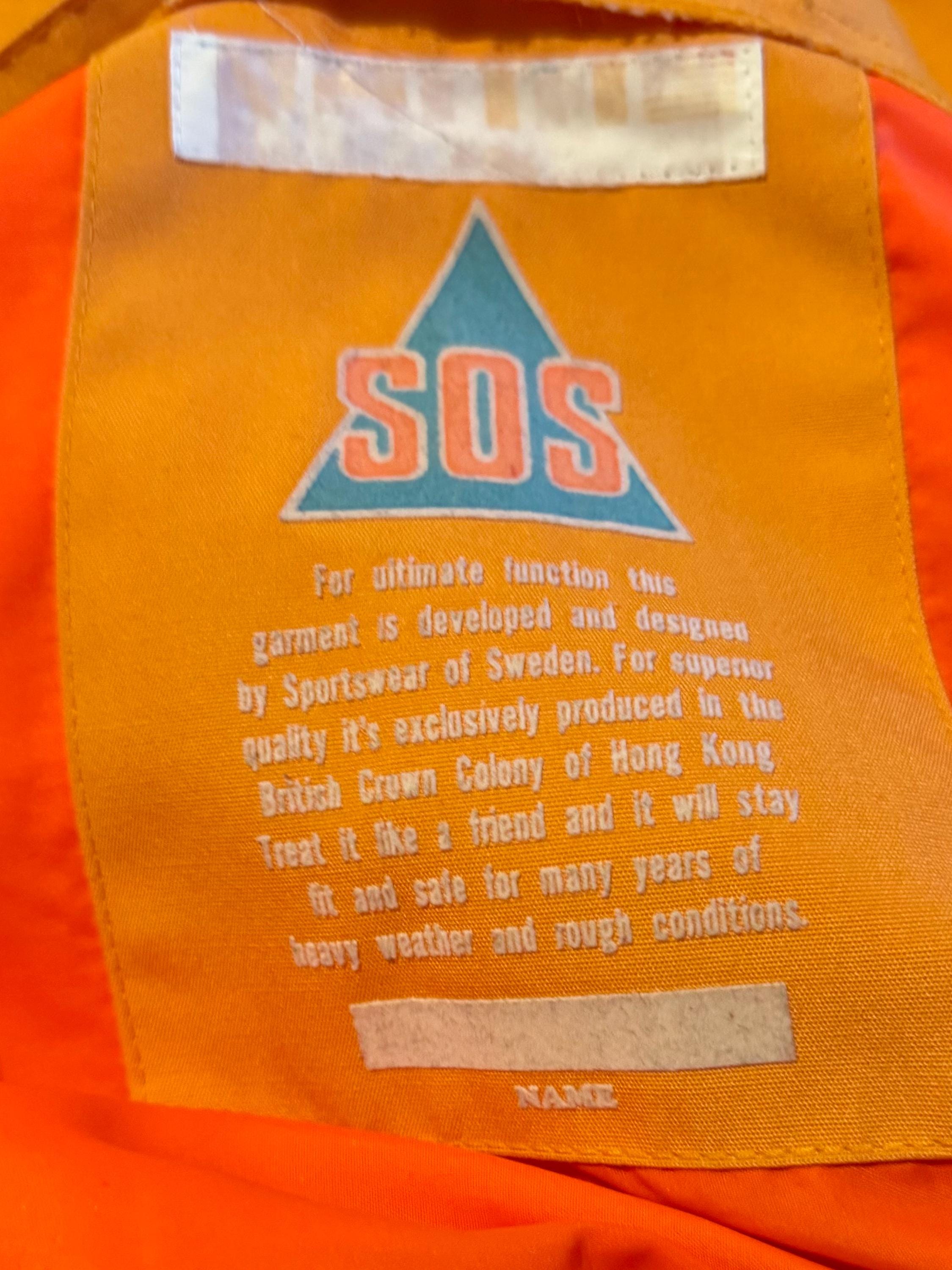 SOS スキーウェアズボン Vintage Orange SOS Ski Pants, Weather Protect Snowboarding Bottoms