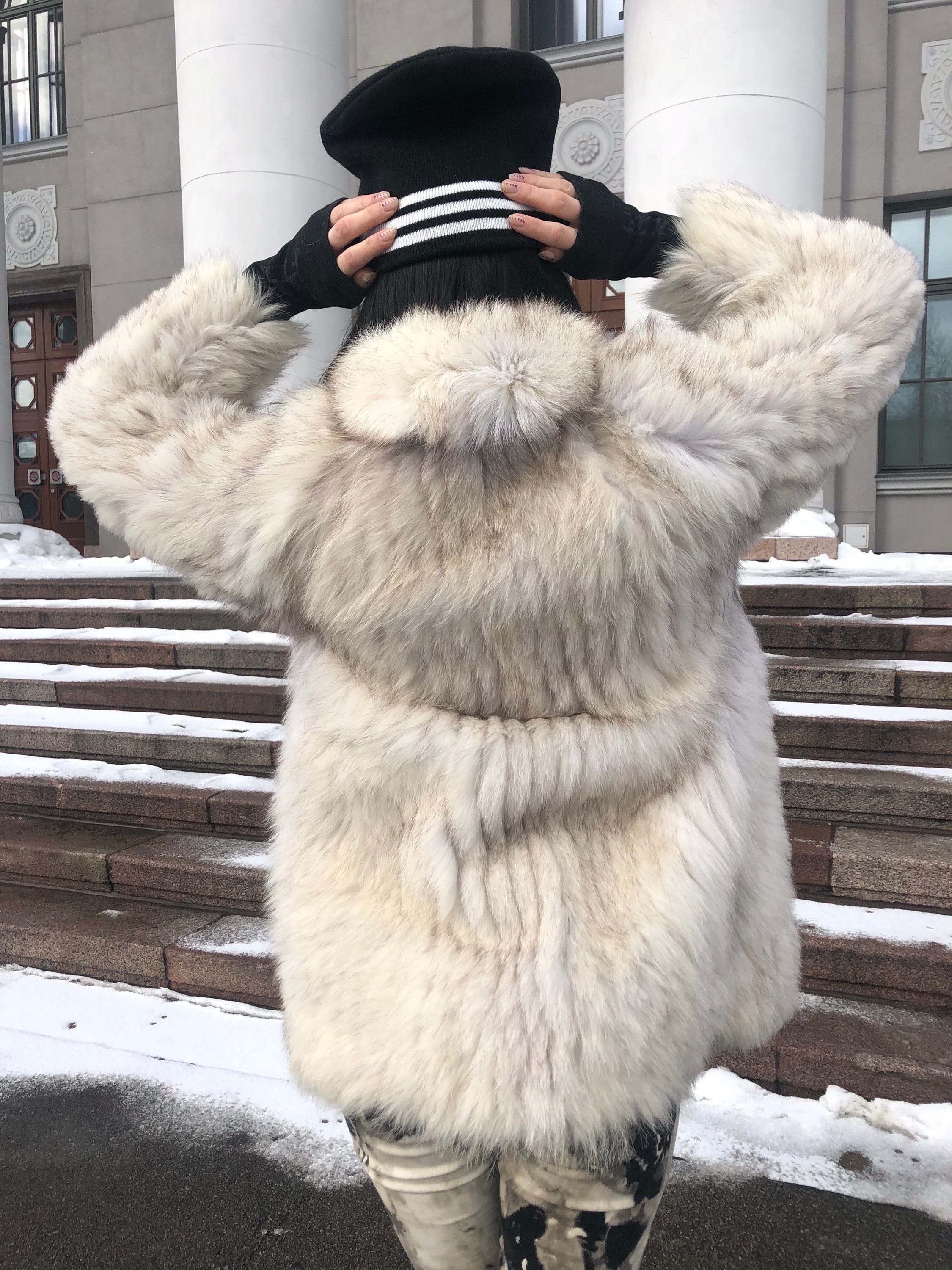 Vintage 90s Arctic Fox Fur Jacket: White Fur Coat, Size S/M - Etsy