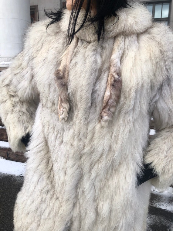 Vintage 90s Arctic Fox Fur Jacket: White Fur Coat, Size S/M - Etsy