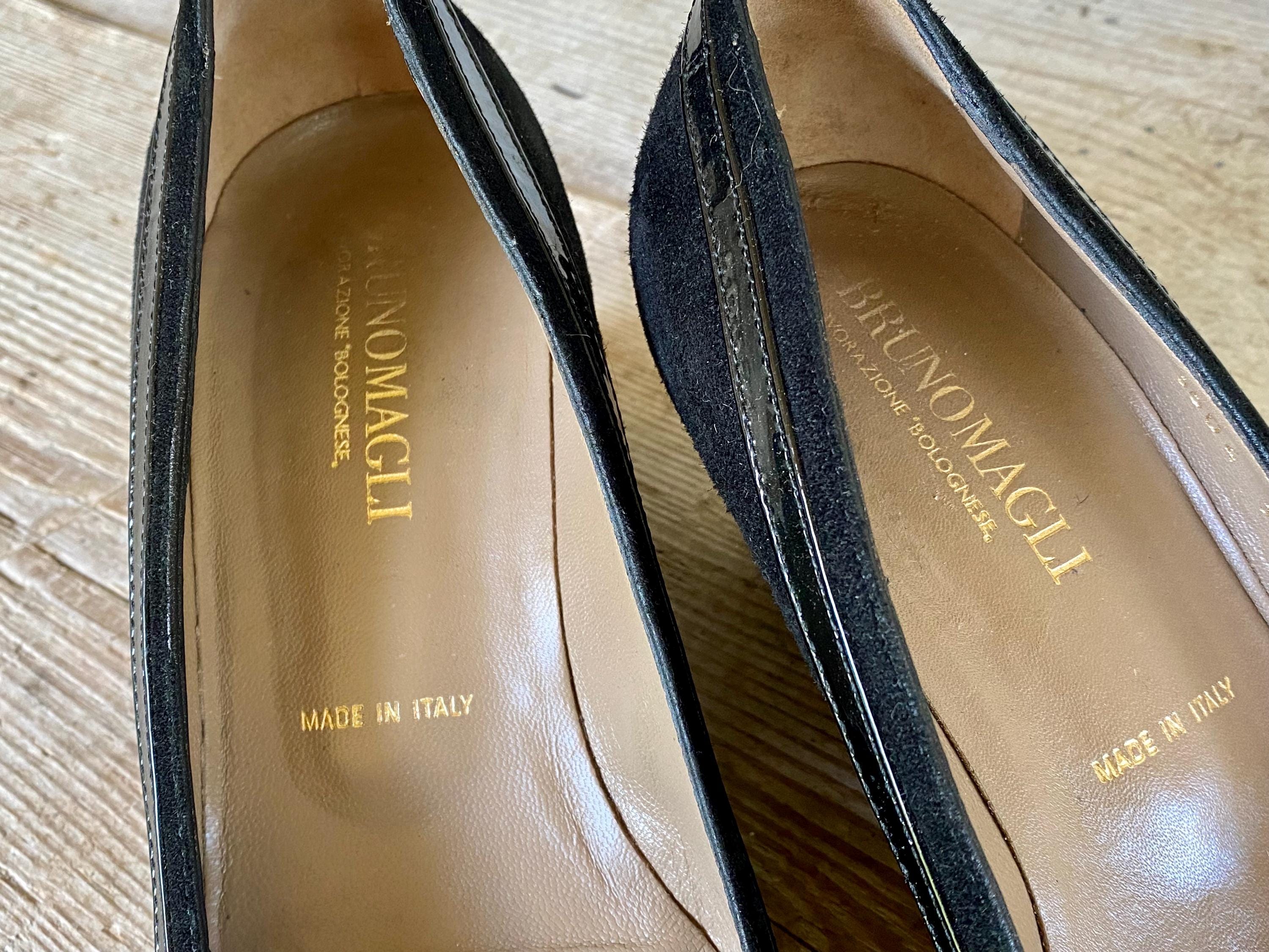 Escarpins Bruno Magli En Cuir Rouge Bordeaux - Taille 37,5 (US 7), Talon Moyen