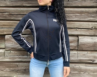 Giacca da tuta della BONGO giacca sportiva vintage in stile atletico, zip intera, taglia L