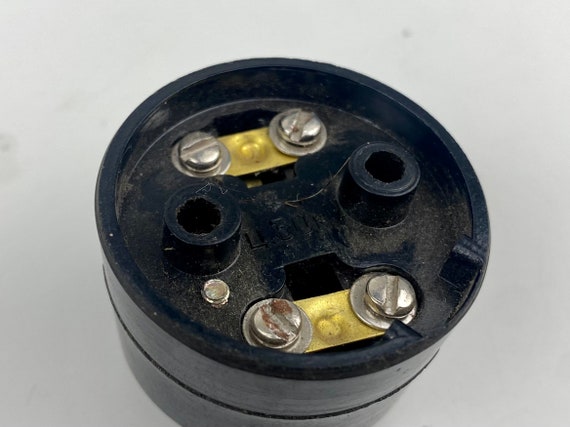 ヴィンテージの白黒ドアベル、シンプルな工業用ドアベル、ソビエト