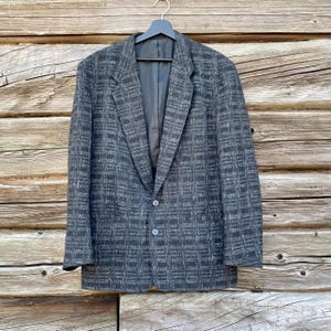 Vintage Wool Blazer: TROVATO Finland Gray Suit Jacket, Size 50