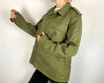 Military Jacket for Women, Camo Short Coat, Authentic