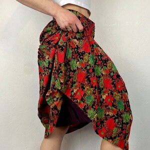 Vintage pleated skirt from 70s, tailored office skirt, button up skirt, pencil, fit and flare skirt, size M