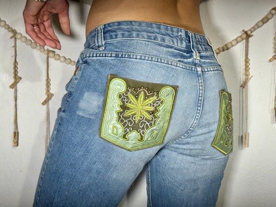 Patchwork pocket ROBERTO CAVALLI Y2K Patchwork De… - image 10