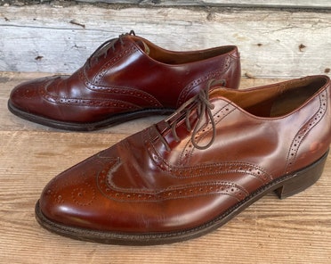 Ben Sherman Sugarman Brogue Chaussures En Cuir Marron À Lacets Pour Ho