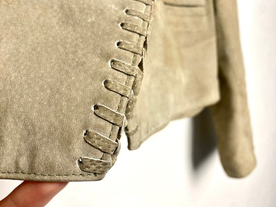 Greenish leather blazer jacket from Petroff, West… - image 8