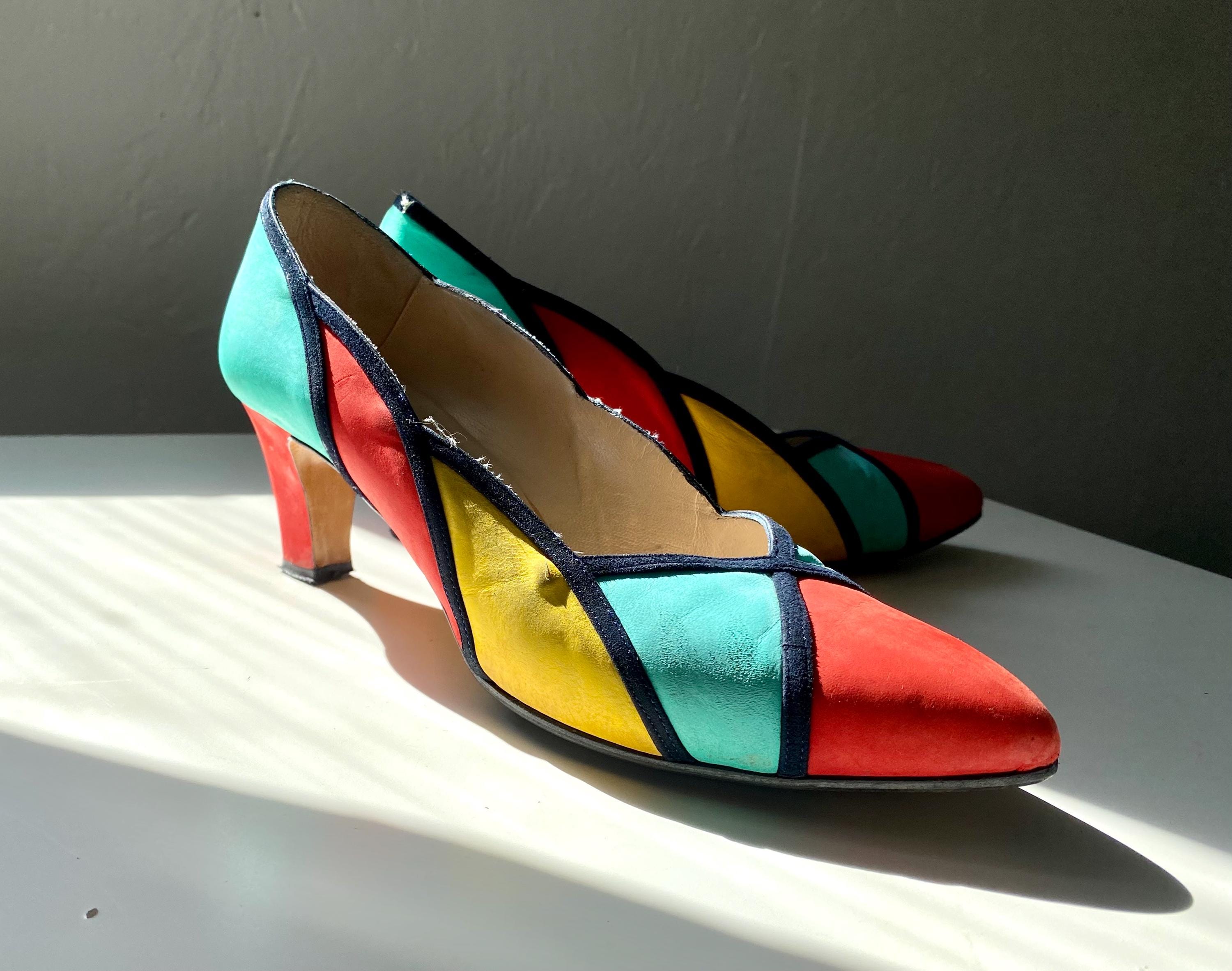 Classic Heels High Heels Bunt Rainbow Kitten Heels UK