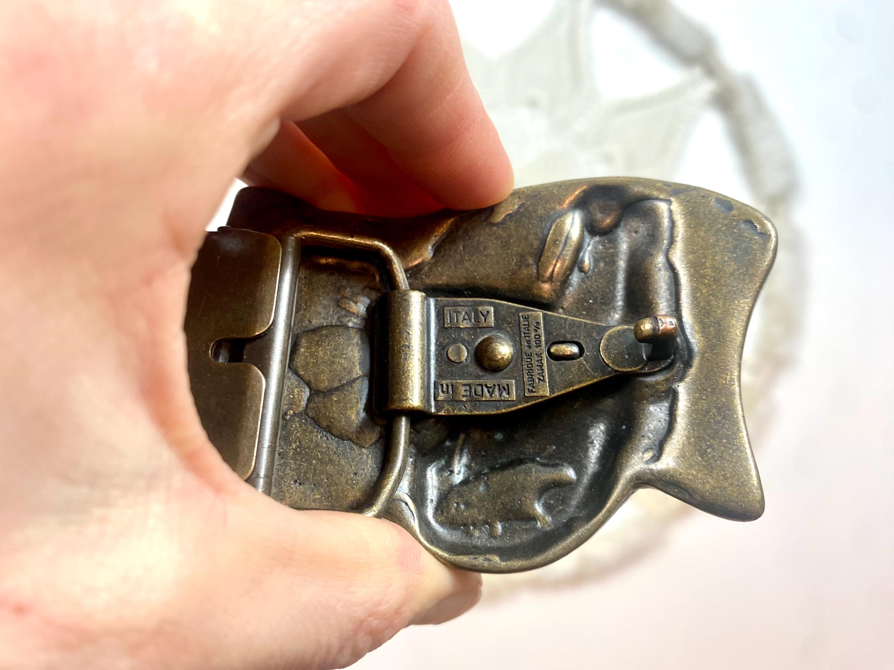 Vintage Esprit Belt 100% Cuoio Leather Made in Italy Size 70