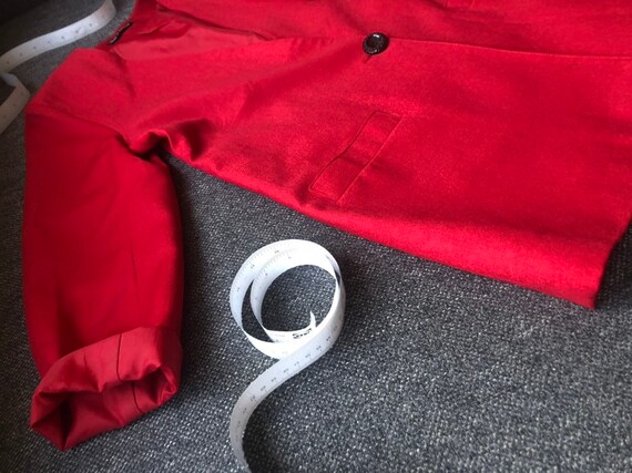 Oversized vintage wool red blazer