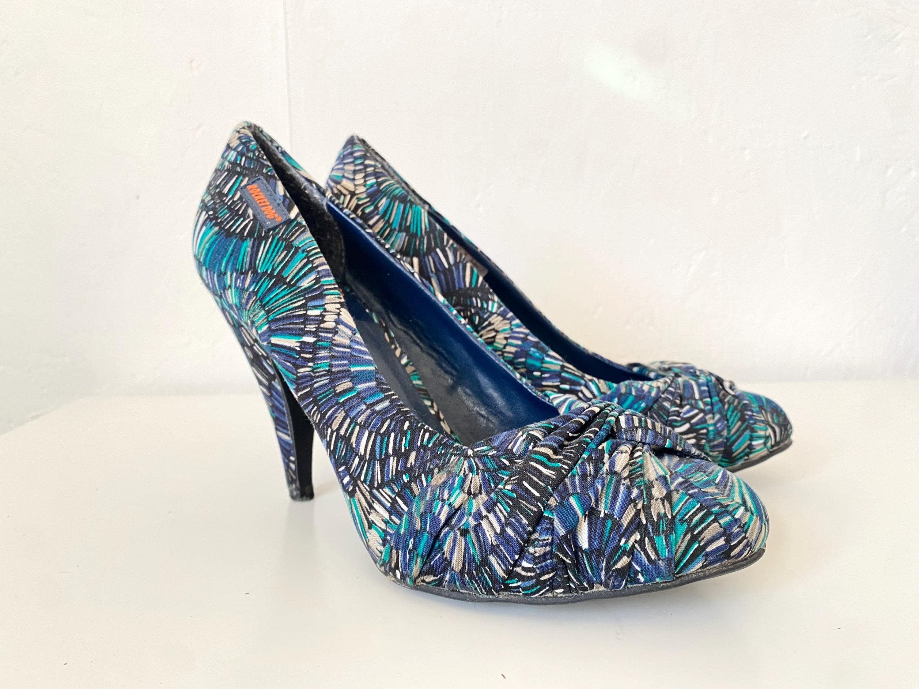 Turquoise high heels