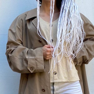 Classic trench coat, made in GDR, 80s, Beige Trench, Long spring coat, Spring jacket, Duster, English style, size M/L