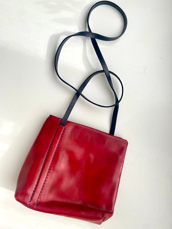 Vintage red bag from CB Collection Made in ITALY,… - image 5