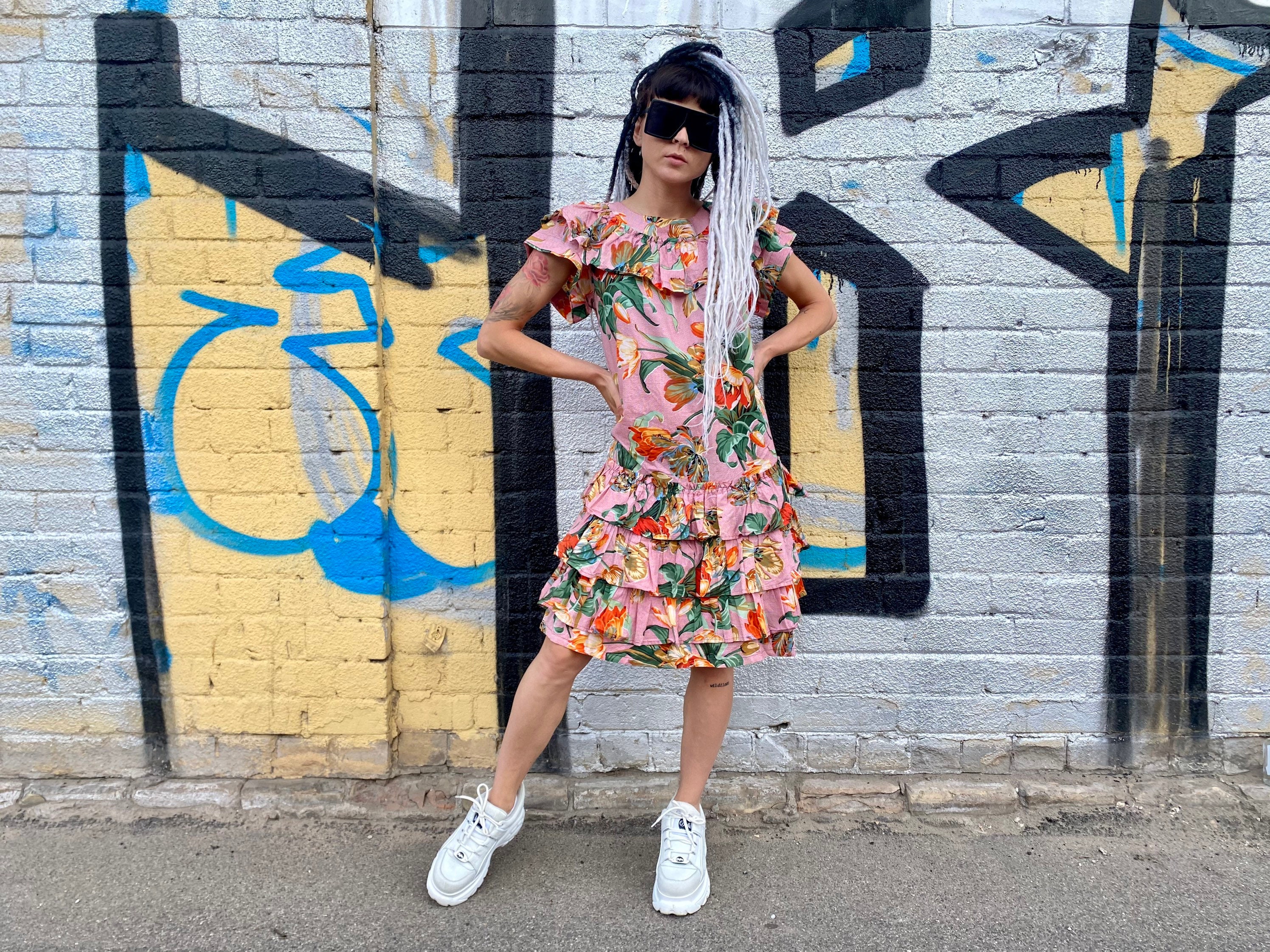Kenzo ruffle store dress