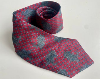 Corbata roja Paisley de BHS Silk, corbata con motivo abstracto