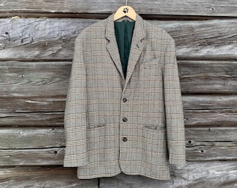 Men's Vintage BRIONI Roman Style Check Wool Blazer Jacket Size 44