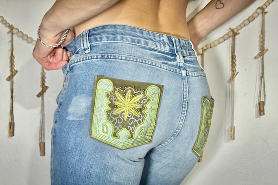 Patchwork pocket ROBERTO CAVALLI Y2K Patchwork De… - image 1