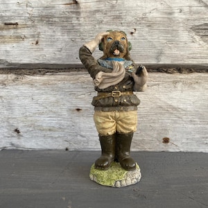 Retro vintage style War Dog avio fighter jet airplane figurine statue interior decor collectible