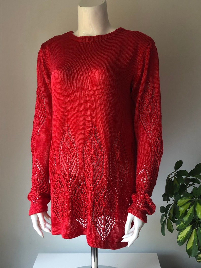 size S-L Knitted leaf pattern women\u2019s sweater feminine jumper oversized