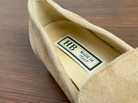 Vintage moccasins beige suede leather from HB mad… - image 2