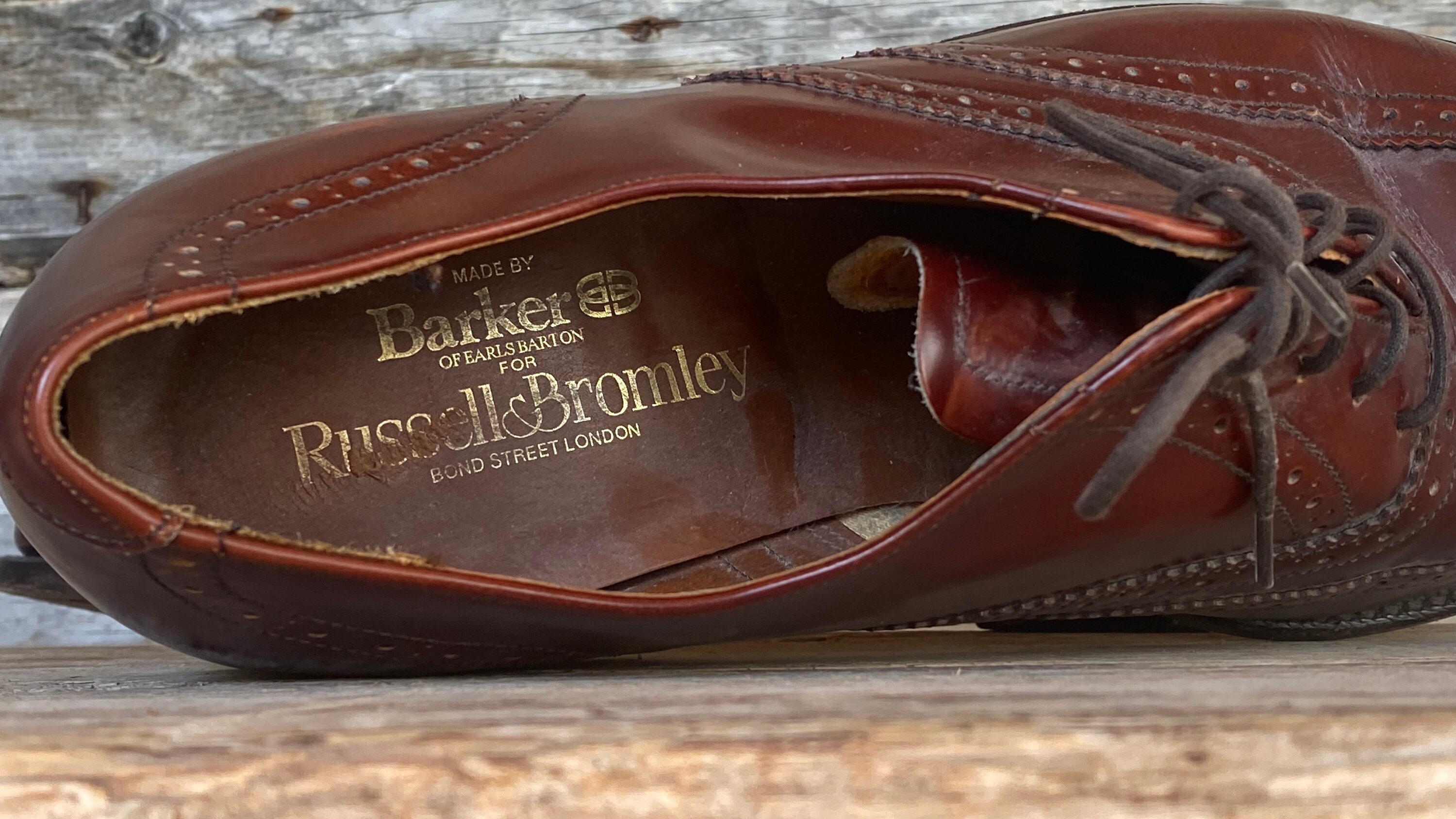 Vintage Barker for Russel Bromley Brown Leather Shoes, Size  display picture 2