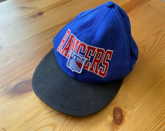 Gorra de los Rangers de Nueva York de la NHL: gorra deportiva de algodón azul ajustable