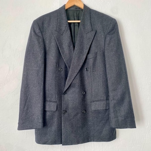Men’s wool Blazer from WESTMINSTER made in Germany , double breasted vintage jacket, gray classic suit top, size 50