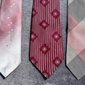 Pinkish retro necktie SET / vintage pattern TIE Men Classic gentleman art expression