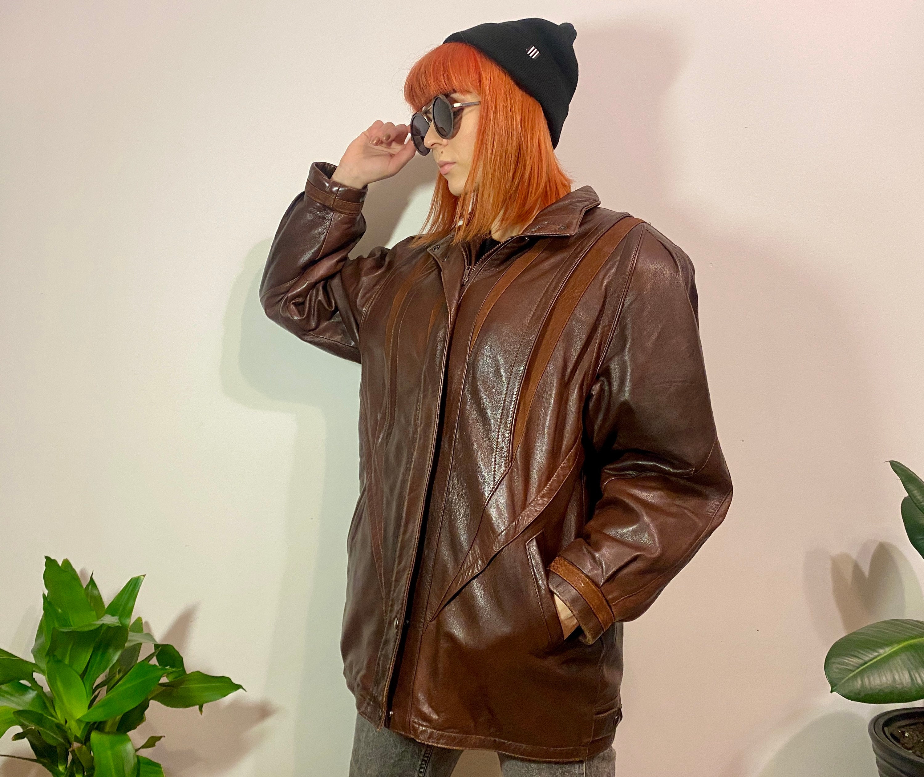 Brown Leather Jacket From SALMI 