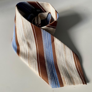 Vintage striped tie from DIOLEN , Dad’s tie geometric stripe Neck Tie, men’s necktie, Adult tie