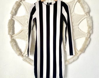 black and white vertical striped bodycon dress women's elegant striped bodycon dress