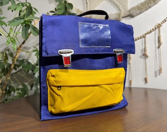 Sac à Dos Vintage Popples – Années 80 – Peluche Bleue – Occasion