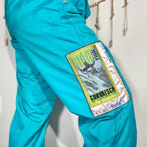 Combinaison Ski Vintage Femme Rétro Rose Kaelin | Taille 8 Veste & 10 Pantalon | Style Années 80