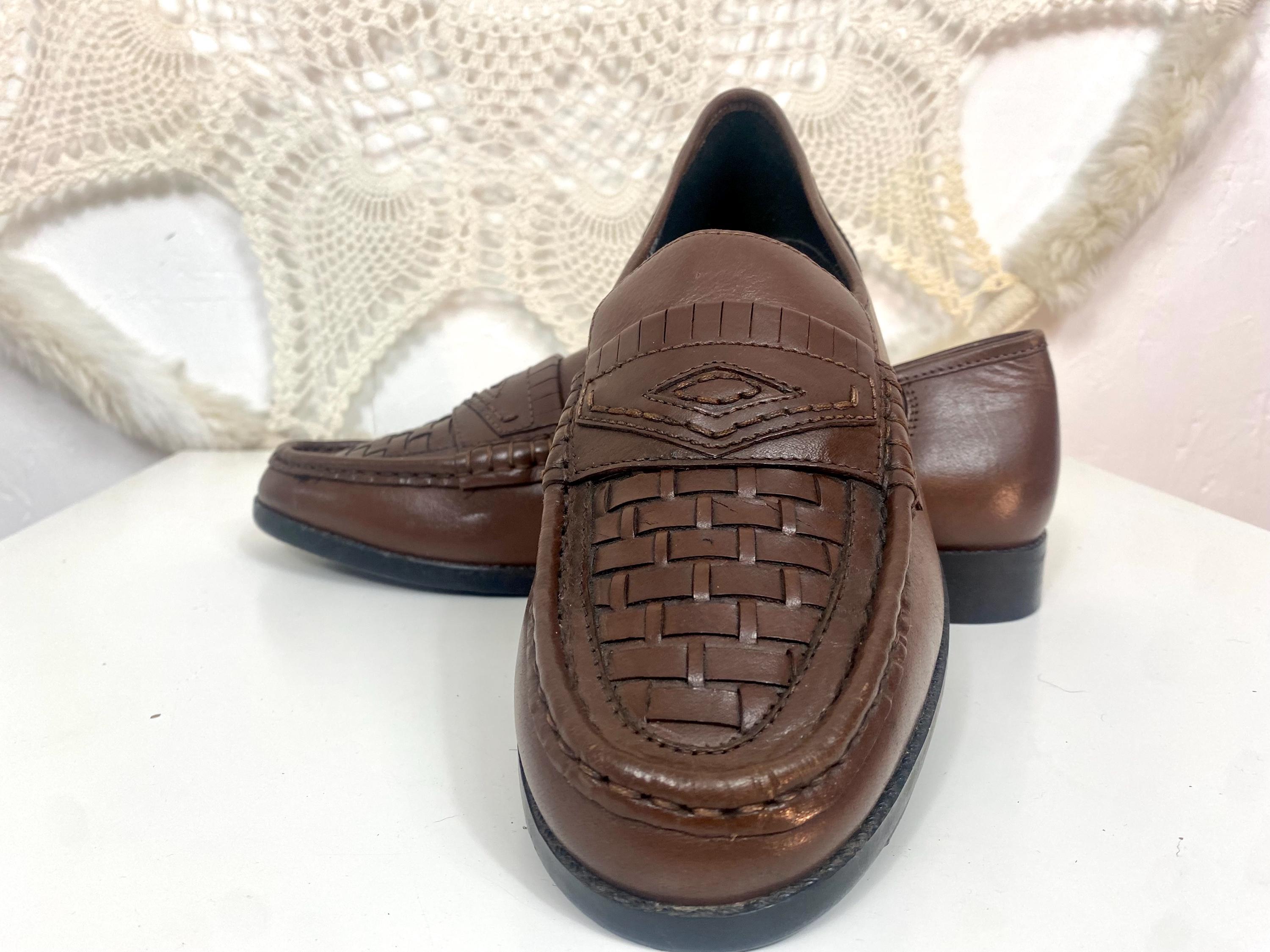 Men\'s Wildman‎ Brown Leather Loafers Slip On Shoes Size 12 Made in USA NWT** Vintage WILD FOOT Leather Loafers - Men main image 3