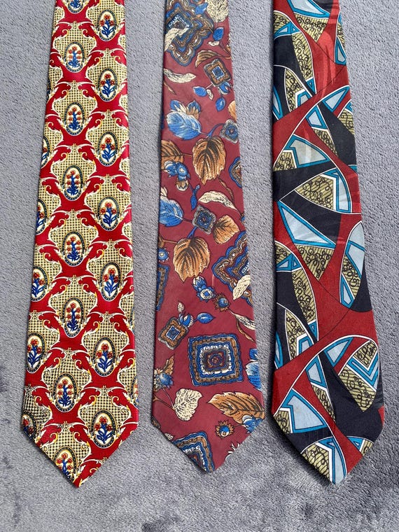 Abstract necktie SET  / artsy pattern style Colle… - image 5