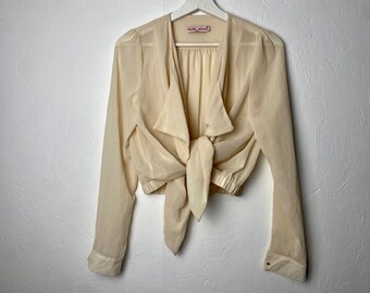 Rouge Romance Floral Embellished Sheer Blouse Rouge Romance Floral Embellished Sheer Blouse