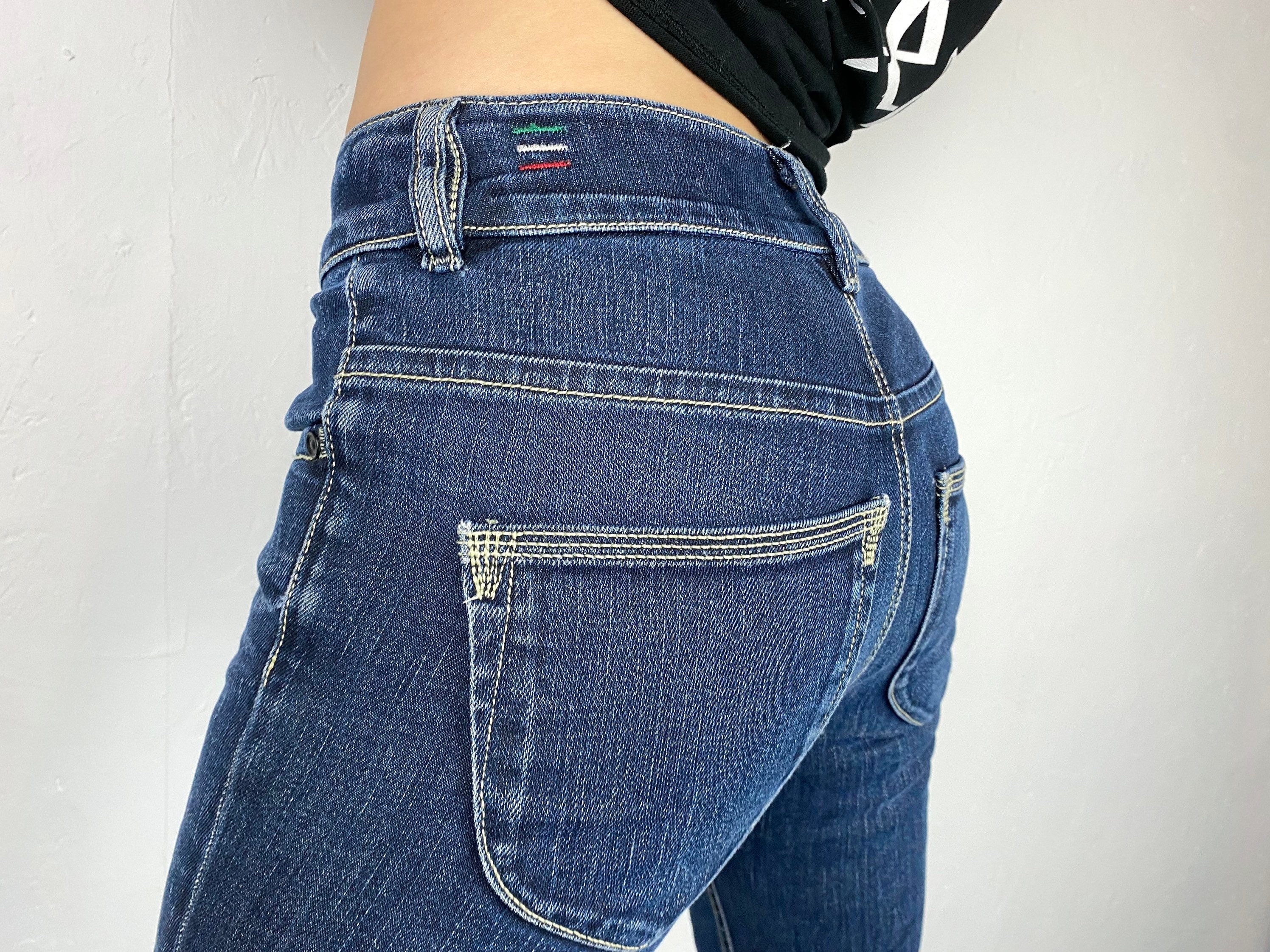 Y2K DIESEL Brucke Jeans: Dark Wash Denim, W26 L32 - Etsy
