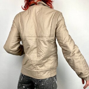 Vintage jacket from LUHTA 80s, vintage zipper jacket warm, cosmic vibe , armpit ventilation, windbreaker beige jacket, size S/M image 7