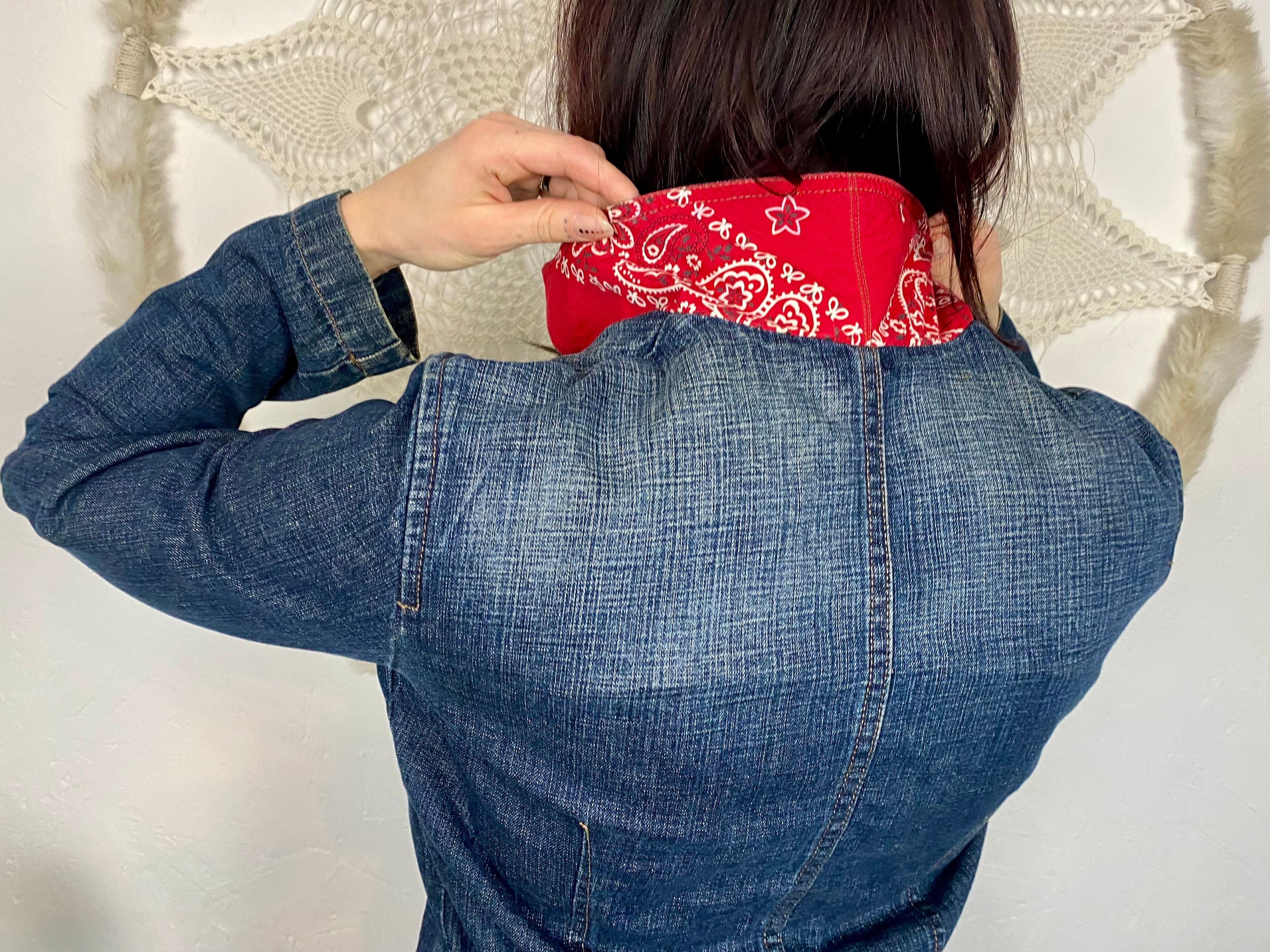 Pepe Jeans, PEPE JEANS denim jacket, millennial blue gray distressed jean womans jacket size M