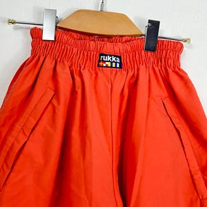 RUKKA orange pants with side zippers, warm double layer woman’s pants, orange weather protect pants, size 34, XS/S